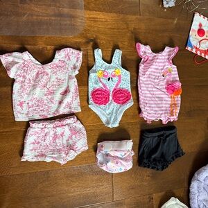 Six piece 18 month to 24 month Baby Girl Clothing Set